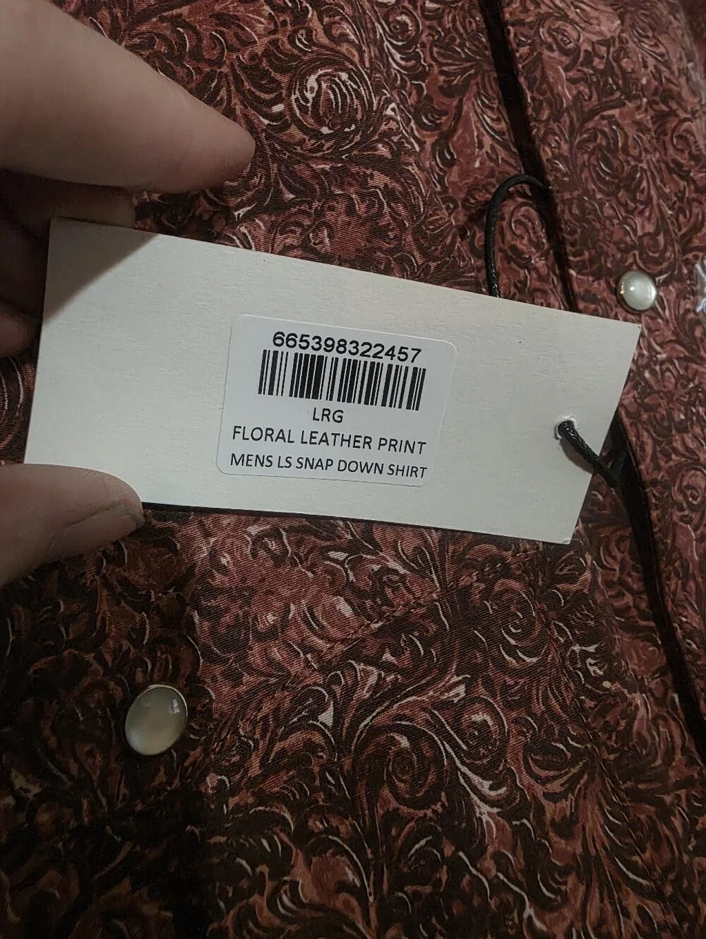 Mens LS Snap Down Shirt